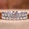 Round Lab Grown Diamond Eternity Band - Bezel Set Wedding Band