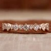 Floating Bubble Round Lab Grown Diamond Half Eternity Wedding Band