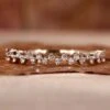 Round Lab Grown Diamond Zig Zag Wedding Band