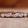 Marquise Cut Lab Grown Diamond Half Eternity Wedding Band For Women