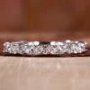 Marquise And Round Cut Lab Grown Diamond Eternity Wedding Band For Her