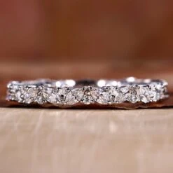 Marquise And Round Cut Lab Grown Diamond Eternity Wedding Band For Her