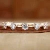 Round Cut Lab Grown Diamond 3/4th Eternity Wedding Band