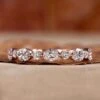 Oval And Round Lab Grown Diamond Wedding Band For Women