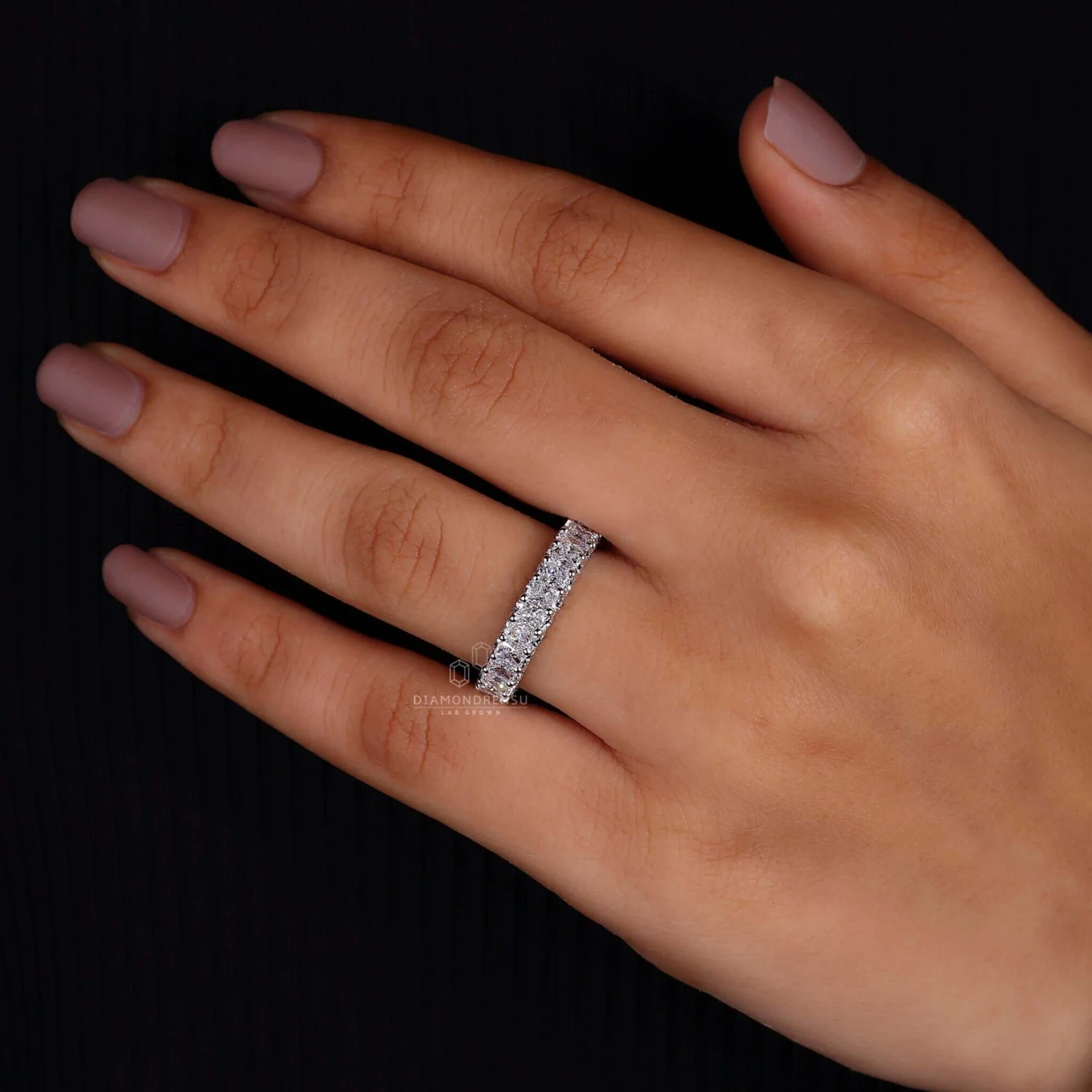 Radiant Cut Wedding Band Where Beauty Meets Brilliance - Image 5