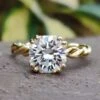 1.98 CT Octagon Hidden Halo Moissanite Engagement Ring