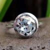 1.89 CT Round Old European Cut Bezel Set Moissanite Solitaire Ring