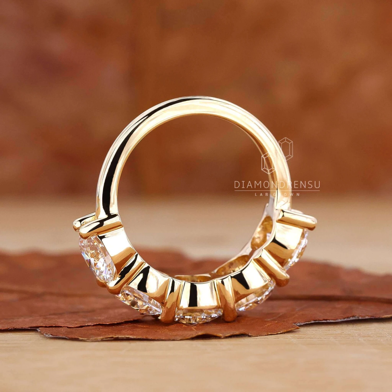 Round Diamond Five Stone Wedding Anniversary Ring - Image 6