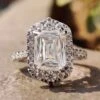 Vintage Inspired 3.40 TCW Antique Criss Cut Moissanite Wedding Gift Ring