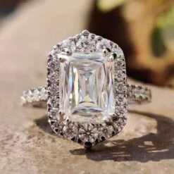 Vintage Inspired 3.40 TCW Antique Criss Cut Moissanite Wedding Gift Ring