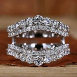 Round Lab Grown Diamond Wrap For Engagement Ring