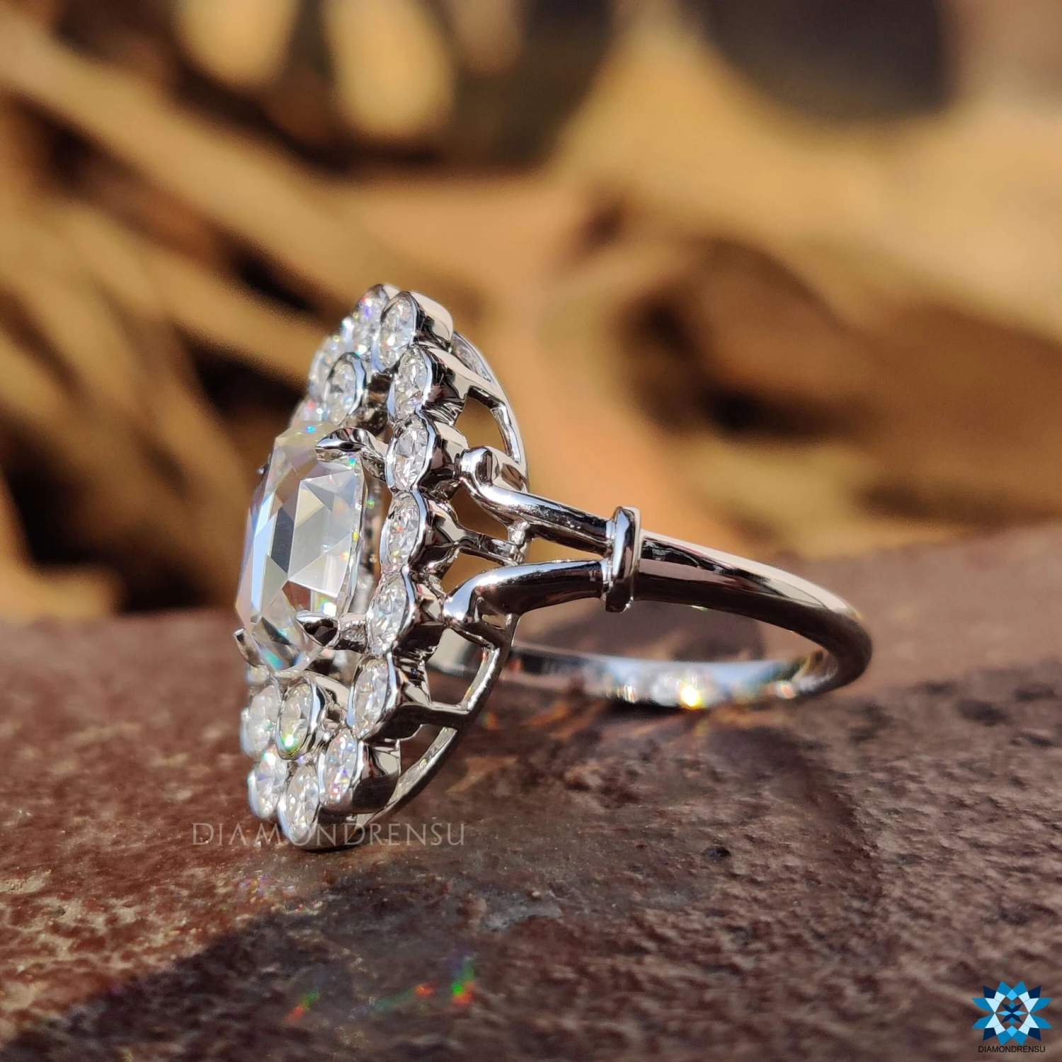 Rose Cut Moissanite Ring - Vintage Elegance - Image 5