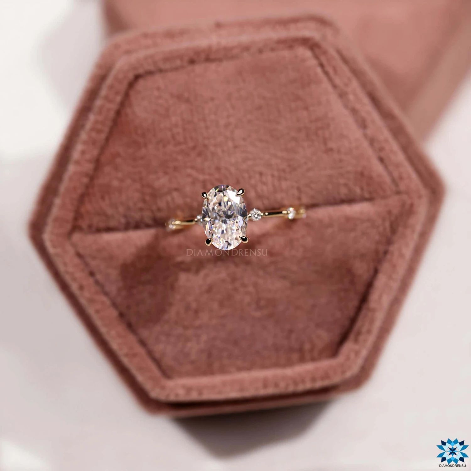 2.13 CT Oval Cut Unique Distance Pave Set Antique Vintage Style Moissanite Engagement Ring - Image 4
