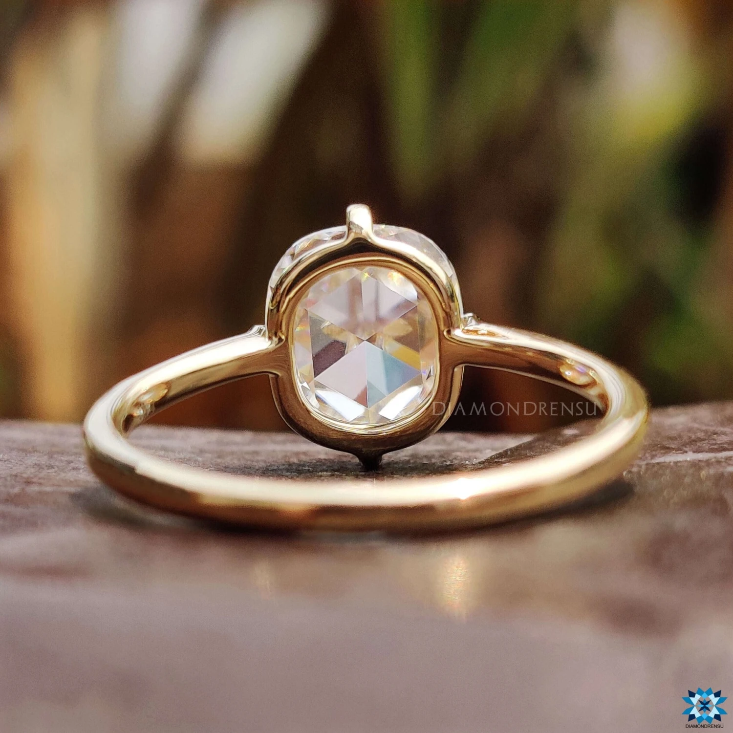 2.02 CT Cushion Rose Cut Moissanite Solitaire Engagement Ring - Image 6