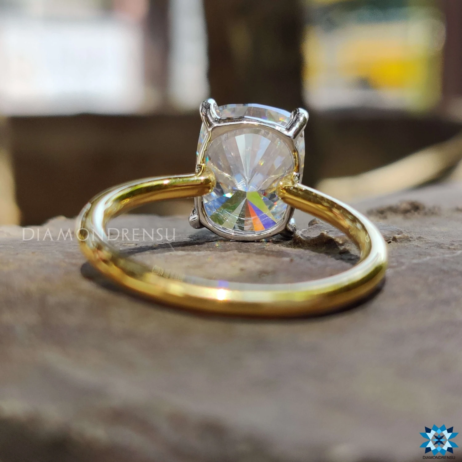 4.43 CT Elongated Cushion Cut Moissanite Solitaire Ring - Image 5