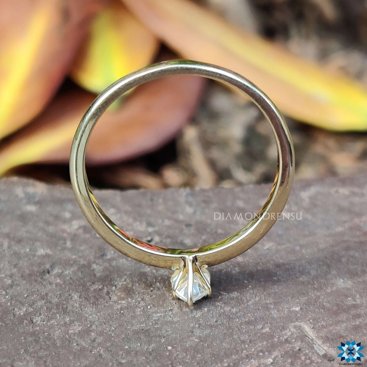 Classic Comfort Fit 0.56 CT Marquise Moissanite Engagement Ring - Image 3