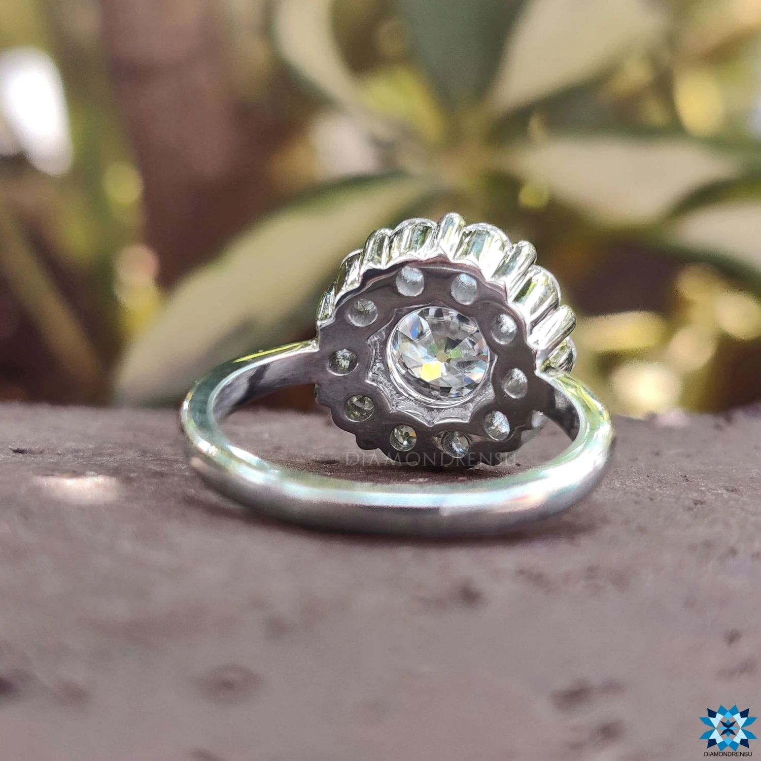 1.12 CT Round OEC Moissanite Endearing Love Grande Halo Engagement Ring - Image 6