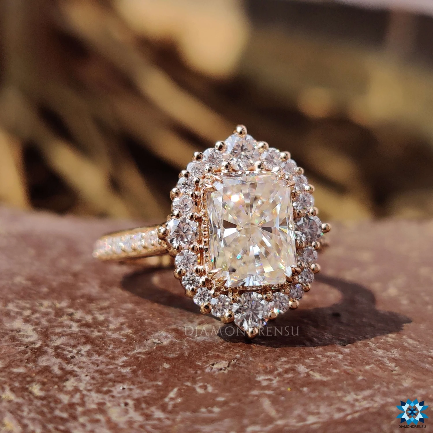 2.87 TCW Radiant Moissanite Antique Vintage Style Engagement Ring - Image 4