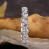 Round Cut Lab Grown Diamonds Eternity Wedding Band