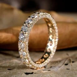 3.0 MM Round Brilliant Cut Lab Grown Diamond Eternity Wedding Band