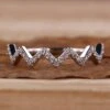 Round Diamond Zig Zag Band, Lab Grown Diamond Wedding Band