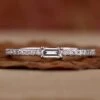 Baguette Cut EF/VS Lab Grown Diamond Minimalist Wedding Band