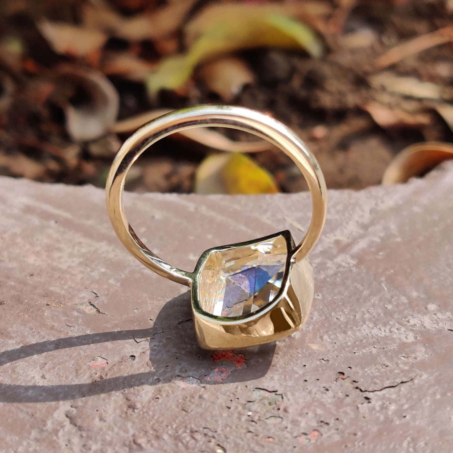 4.67 CT Cushion Rose Cut Milgrain Bezel Set Unique Open Gallery Simple Solitaire Moissanite Engagement Ring - Image 6