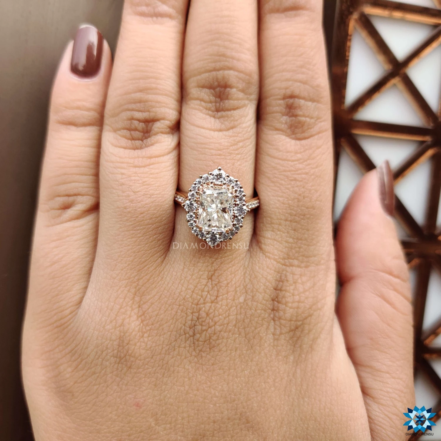 2.87 TCW Radiant Moissanite Antique Vintage Style Engagement Ring - Image 10