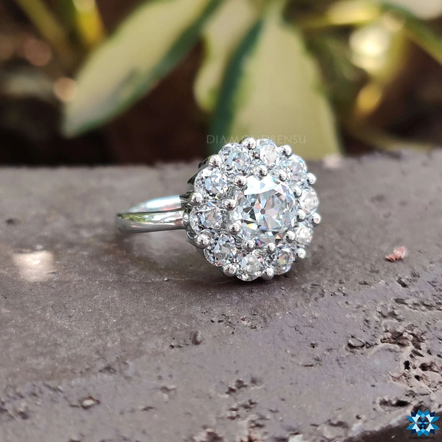 1.12 CT Round OEC Moissanite Endearing Love Grande Halo Engagement Ring - Image 3