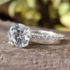 1.90 TCW Round Embellished Gallery Pave Halo Moissanite Engagement Ring