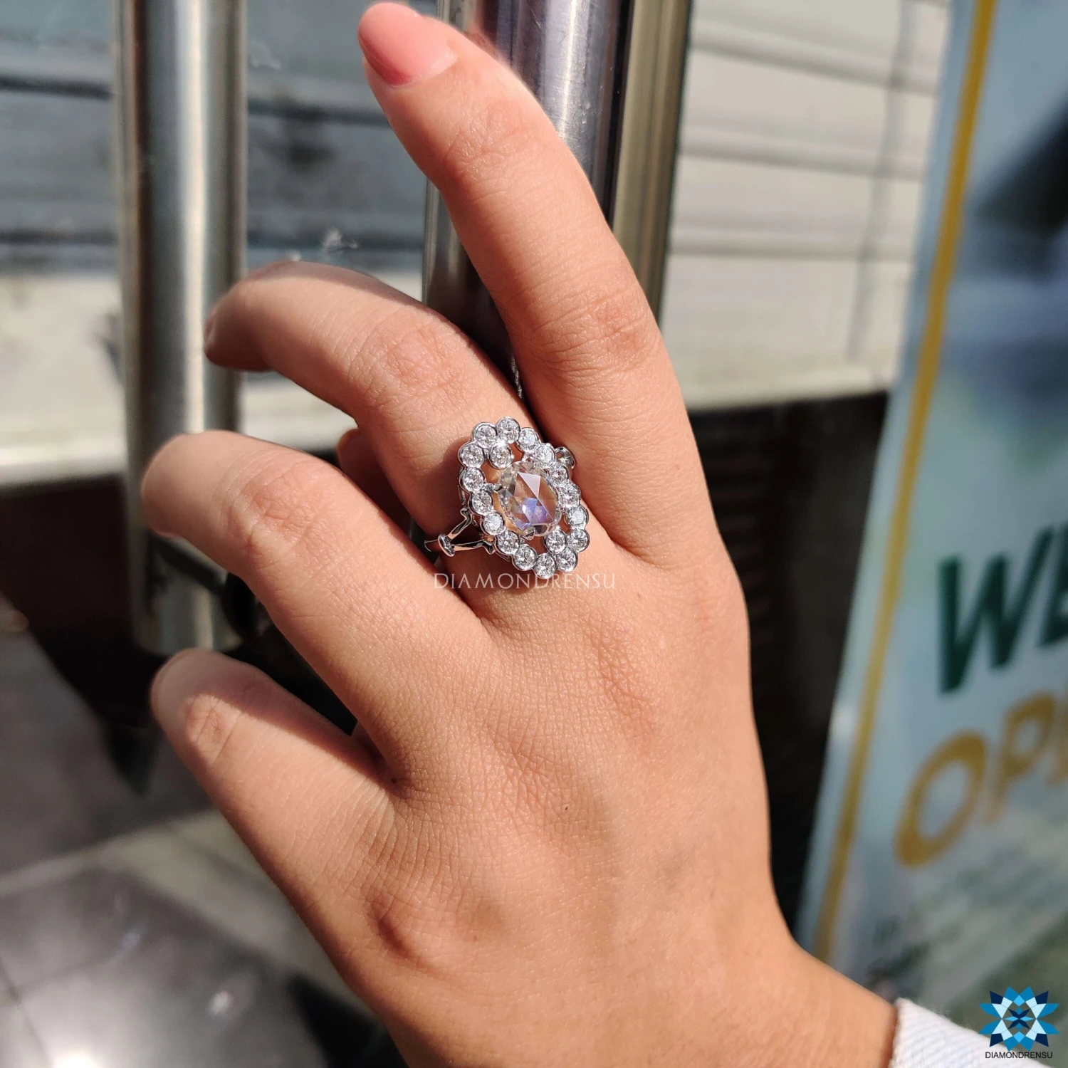 Rose Cut Moissanite Ring - Vintage Elegance - Image 9