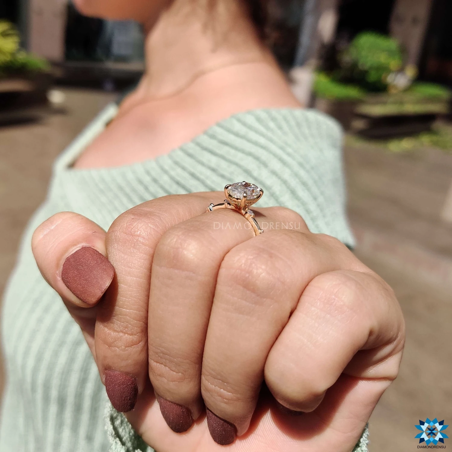 2.13 CT Oval Cut Unique Distance Pave Set Antique Vintage Style Moissanite Engagement Ring - Image 8