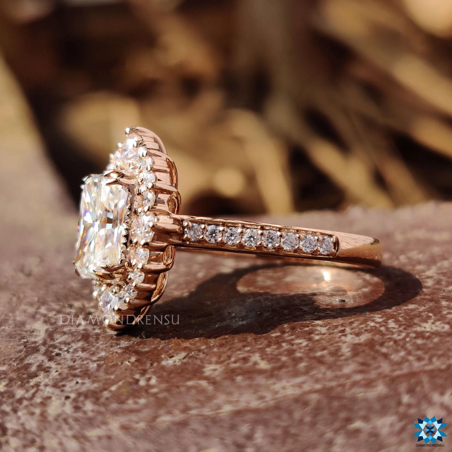 2.87 TCW Radiant Moissanite Antique Vintage Style Engagement Ring - Image 6