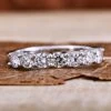 3.0 MM Round Lab Grown Diamond Band, Seven Stone Diamond Wedding Band