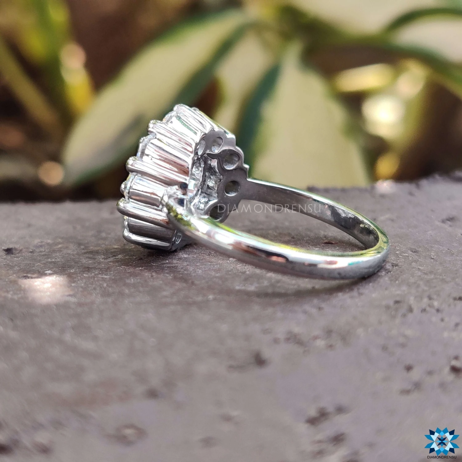 1.12 CT Round OEC Moissanite Endearing Love Grande Halo Engagement Ring - Image 5