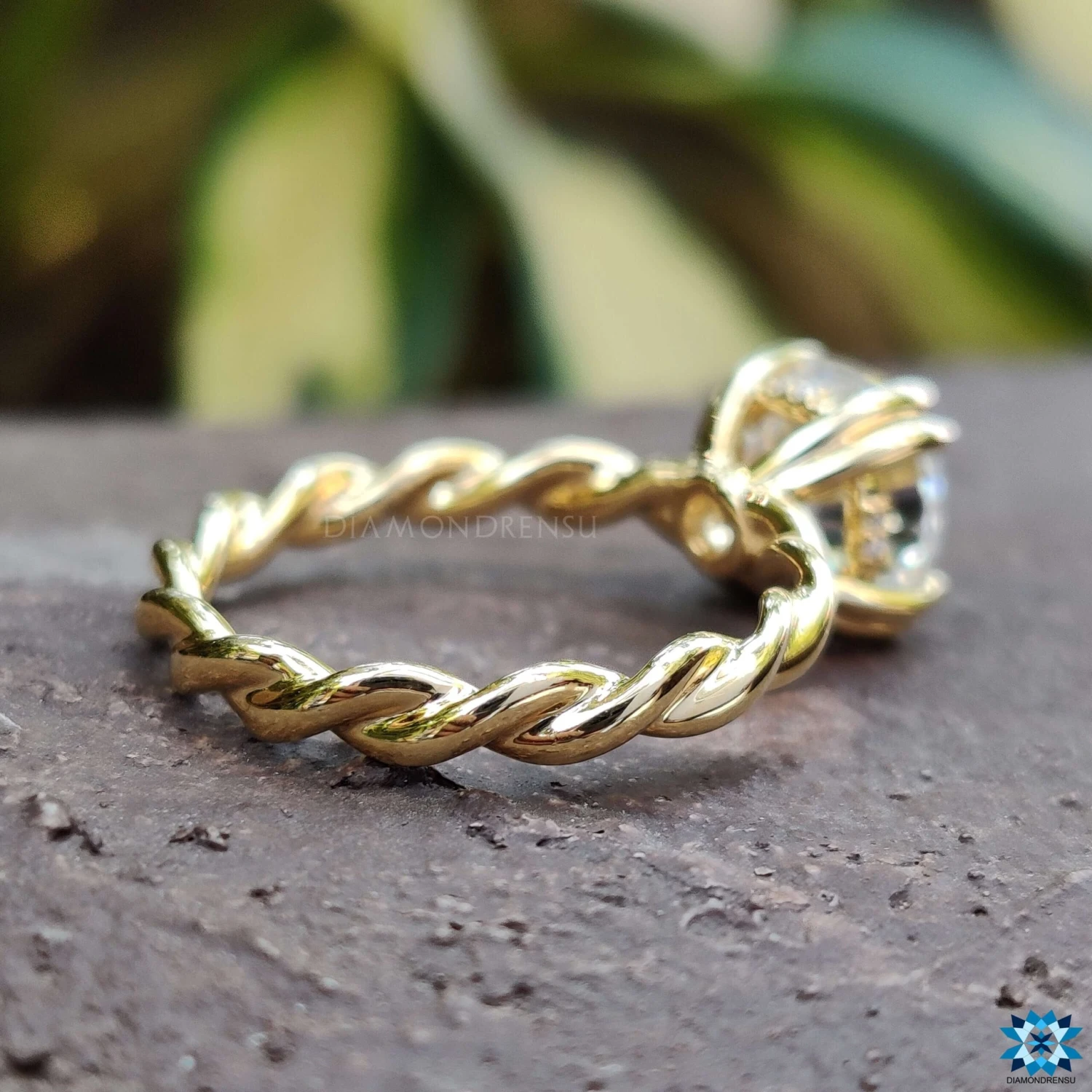 1.98 CT Octagon Hidden Halo Moissanite Engagement Ring - Image 3