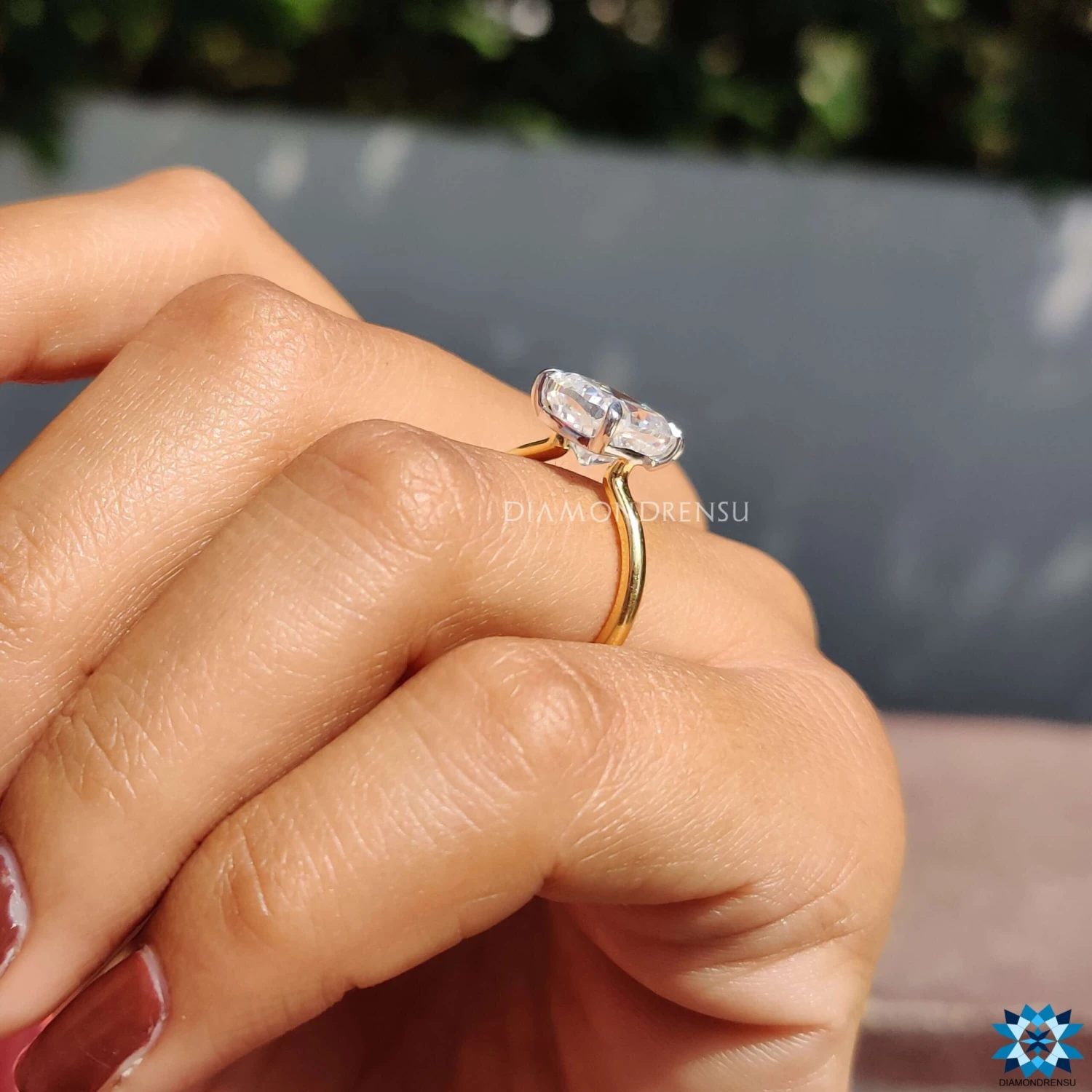 4.43 CT Elongated Cushion Cut Moissanite Solitaire Ring - Image 9